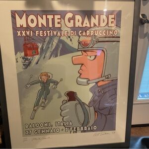 GARRY TRADEAU LITHOGRAPH “MONTE GRANDE”. SIGNED & NUMBERED. CERTIFICATE. FRAMED